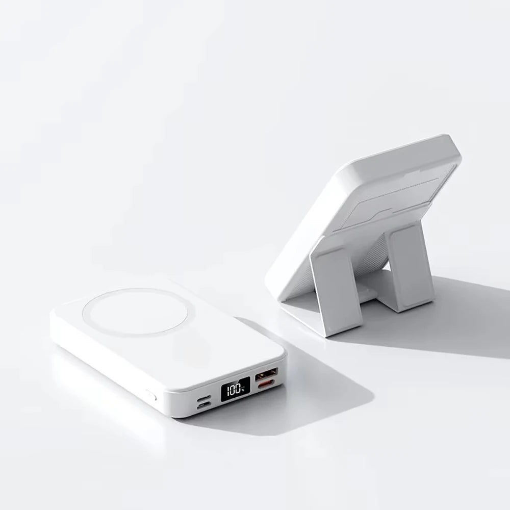Foldable Magnetic Power Bank with Wireless Fast Charging for all Smartphones