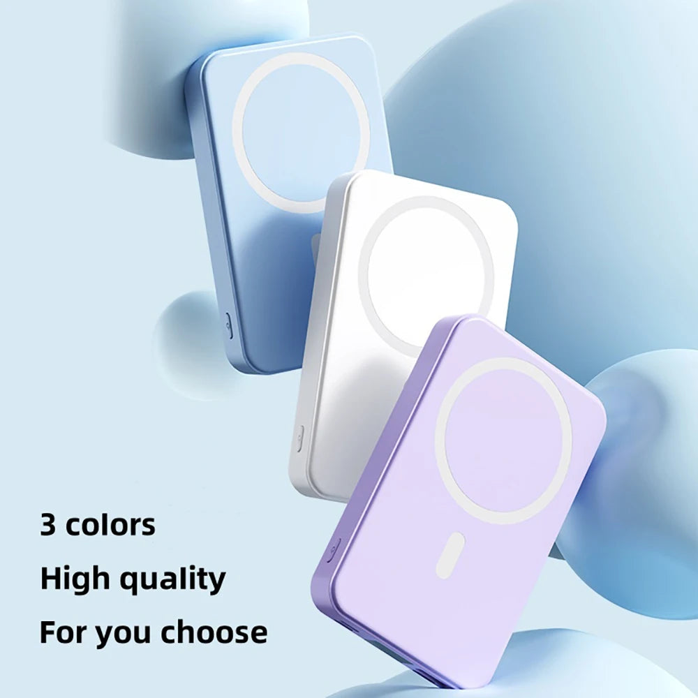 Foldable Magnetic Power Bank with Wireless Fast Charging for all Smartphones